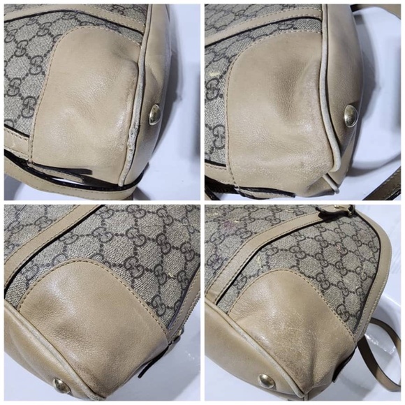 Authentic GUCCI GG Supreme Monogram Margaux Calfskin Small Nice Top Handle Dome - Picture 6 of 16